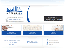 Tablet Screenshot of metroplexoralsurgery.com